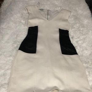 White and black dress